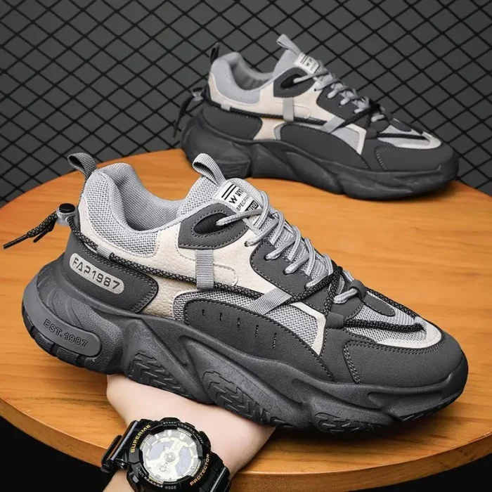 Myway Classic Men's Sports Shoes Thick-Soled Sneakers for Outdoor Climbing Daily Wear Stylish Sneakers for Men