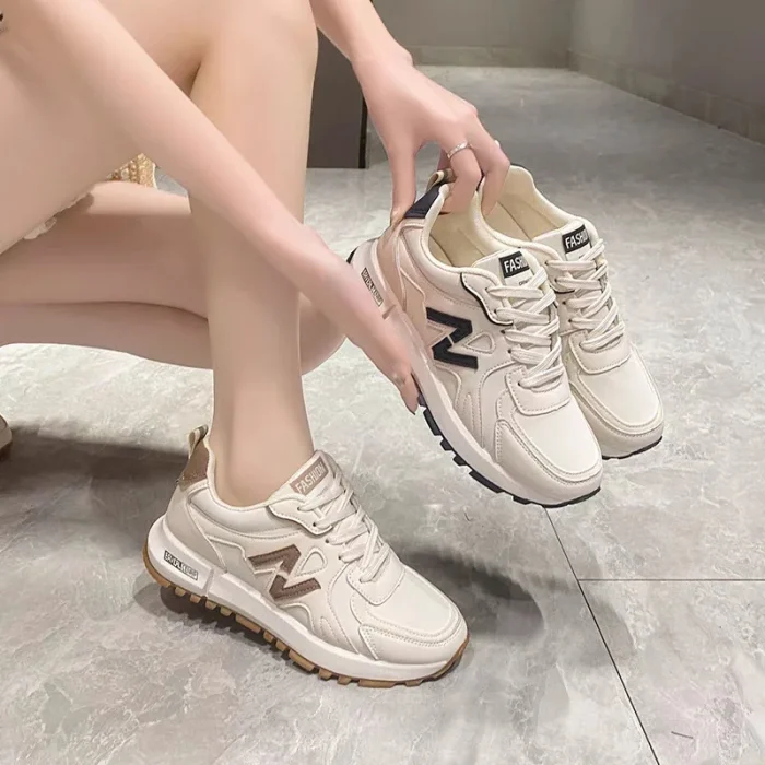 2025 Spring Women's Sneakers Lightweight Casual Running Shoes Slip Resistant Soft Sole Versatile Sneakers for Daily Wear - Image 4
