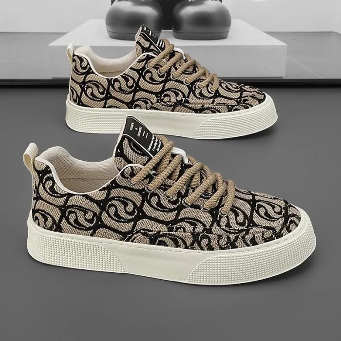 Myway New Men's Casual Canvas Shoes Thick-Soled Height Increasing Shoes for Stylish Comfort Fashion  Sneaker Foe Men - Image 2