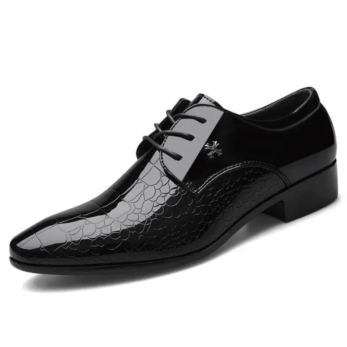 2025 Men's Leather Shoes Elegant Business Dress Shoes Formal Wedding Footwear Comfortable for Office and Special Occasions - Image 2