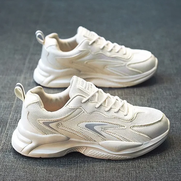 2025 New Design Men's Sneaker Breathable Thick-Soled Sport Shoes Comfortable Elastic Sole Athletic Shoes for Daily Wear - Image 4