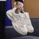 2025 New Design Men's Sneaker Breathable Thick-Soled Sport Shoes Comfortable Elastic Sole Athletic Shoes for Daily Wear