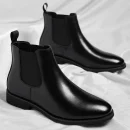 Luxury Men's Vintage Chelsea Boots Retro Chukka Boots Warm Fur Lined Leather Ankle Shoes  Large Size Martin Boots