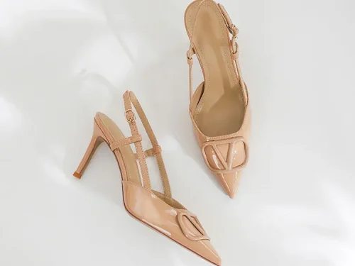 2025 Womens Pointed Toe Minimalist High Heels , Nude Color Premium Summer Sandals, High Quality and Affordable Stiletto Heels