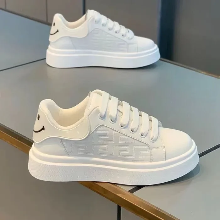 2025 Men's Trendy Casual Board Shoes Height Increasing Breathable White Sports Shoes for Summer Four Versatile Platform Design - Image 5