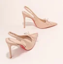 2025 Spring Summer Womens Bow Knot Open Back High Heel Sandals - Affordable Red Sole Pointed Toe Stiletto Shoes