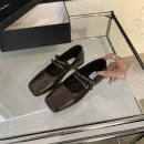 Elegant Silver Flats for Women - French Style Autumn New Arrival, Quality Comfy Square Toe Casual Office Shoes