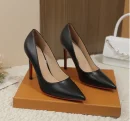 Women's Black High Heels - Professional Soft Leather Pumps with Slim Heels for Comfortable All-Day Wear, Ideal for Office