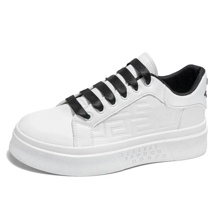 2025 Men's Trendy Casual Board Shoes Height Increasing Breathable White Sports Shoes for Summer Four Versatile Platform Design