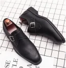 2025 Men's PU Leather Shoes Short Booties New Autumn Stylish High Top Leather Dress Shoes Casual  Ankle Boots for Men