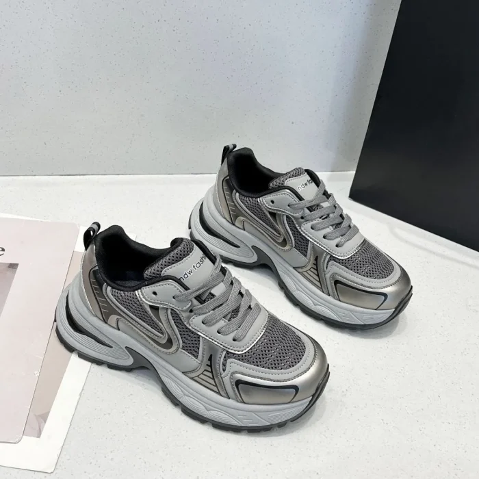 2025 New Women's Clunky Sneakers Thick Sole Non Slip Sneakers for Running Gym and Casual Wear - Image 5