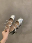 Red Chunky Heel Mary Jane Shoes for Women - New Summer French Style with Affordable Price and High Quality