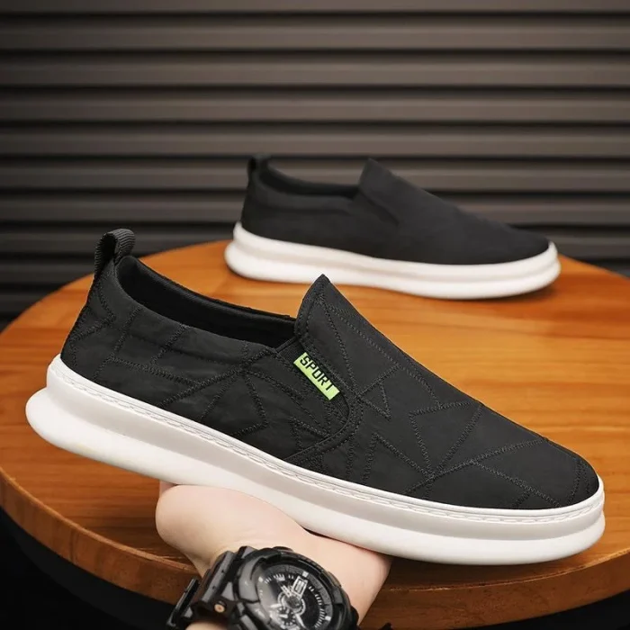 Myway Limited-time Promotion Canvas Shoes Summer New Style Slip-On Casual Shoes Trendy Flat Shoes for Men - Image 4