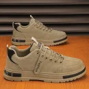 Satisfaction Guarantee Men's Casual Board Shoes Rubber Black Sneakers Sports Shoes for Outdoor and Office Wear