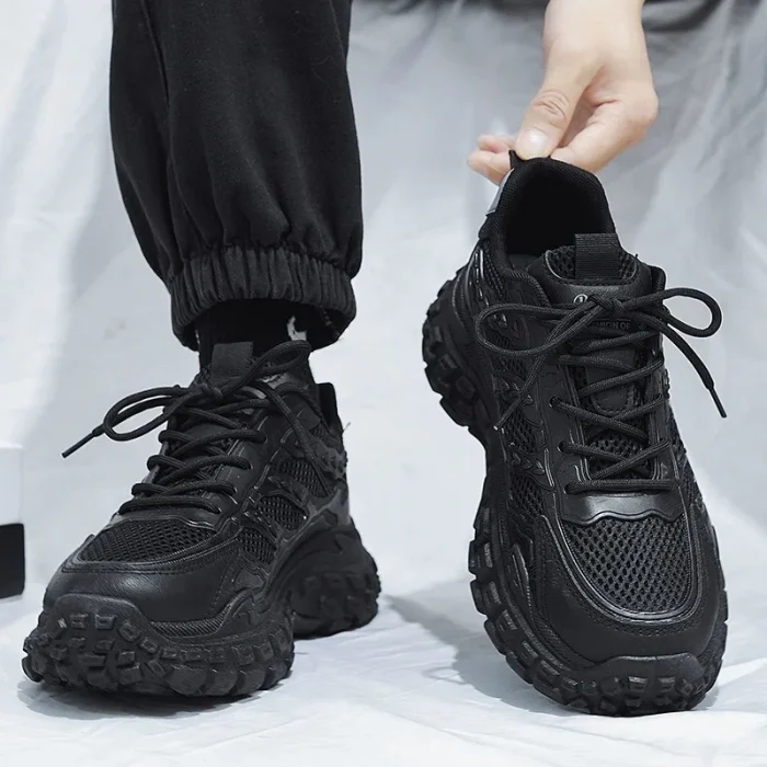 High Quality Men's Sneakers Casual Sport Shoes Trendy Design with Non-Slip Thick Sole Stylish Sneakers for Men - Image 2