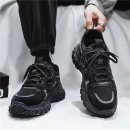 New Design Men's Casual Shoes Mid-Top Sneakers Durable Non-Slip Unique Round Toe Shoes for  Outdoor Everyday Wear