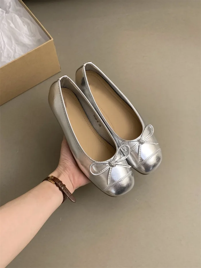 French Vintage Ballerina Flats for Women - Affordable High-Quality Soft Loafers, Gentle Fairy Style Breezy Spring Shoes - Image 5