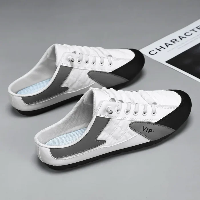 Clearance Men's Canvas Slippers Slip-On Shoes Half-Slip Casual Shoes for Men Comfortable and Stylish Everyday Footwear - Image 3