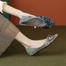 Elegant Pointed Toe Flats for Women with Bow, Rhinestone Slip-On Design, Soft Sole, Affordable Quality