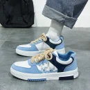 2025 High Quality Men's Casual Sneakers Rubber Thick-Soled Sports Shoes PU Upper with Stylish Patterns