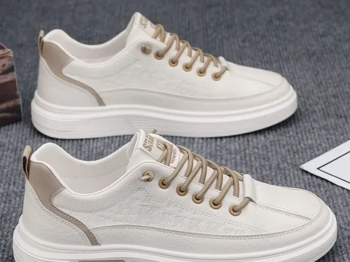 Men's Casual Sneakers Waterproof Non Slip Autumn and Spring Board Shoes for Outdoor Work Use Stylish Comfortable Shoes