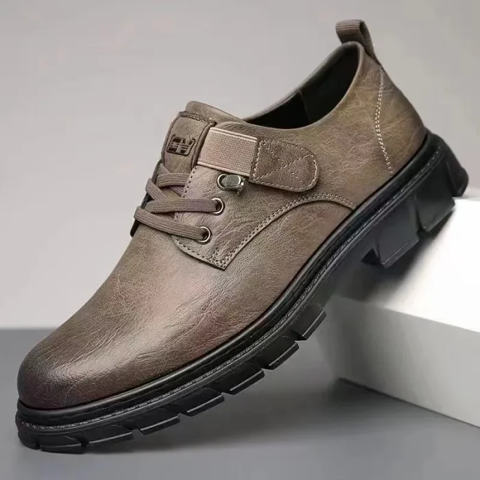 New Trend Men's Leather Shoes Classic High-Quality Cargo Shoes Waterproof Casual Dress Shoes for Male