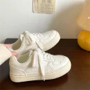 2025 New Trendy Women Sneakers White Shoes Casual Sports Shoes for Students Retro Thick Sole Height Increasing Plat Sneakers