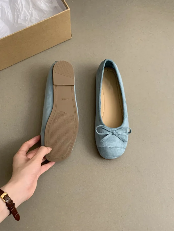 French Vintage Ballerina Flats for Women - Affordable High-Quality Soft Loafers, Gentle Fairy Style Breezy Spring Shoes - Image 4