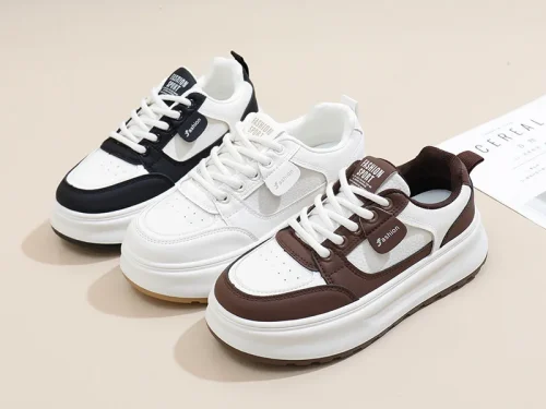 Summer 2025 Women's Sneakers Thick Sole Casual Shoes Breathable Lightweight Sports Footwear