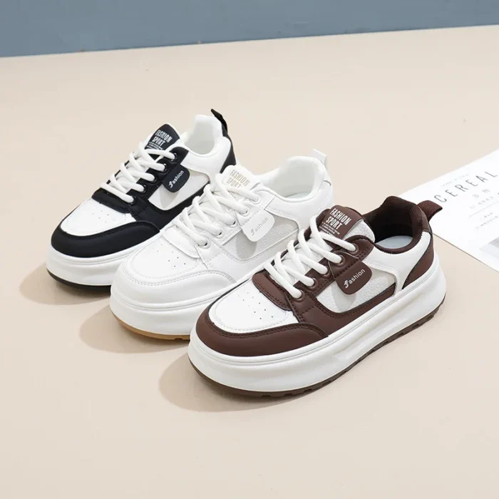 Summer 2025 Women's Sneakers Thick Sole Casual Shoes Breathable Lightweight Sports Footwear