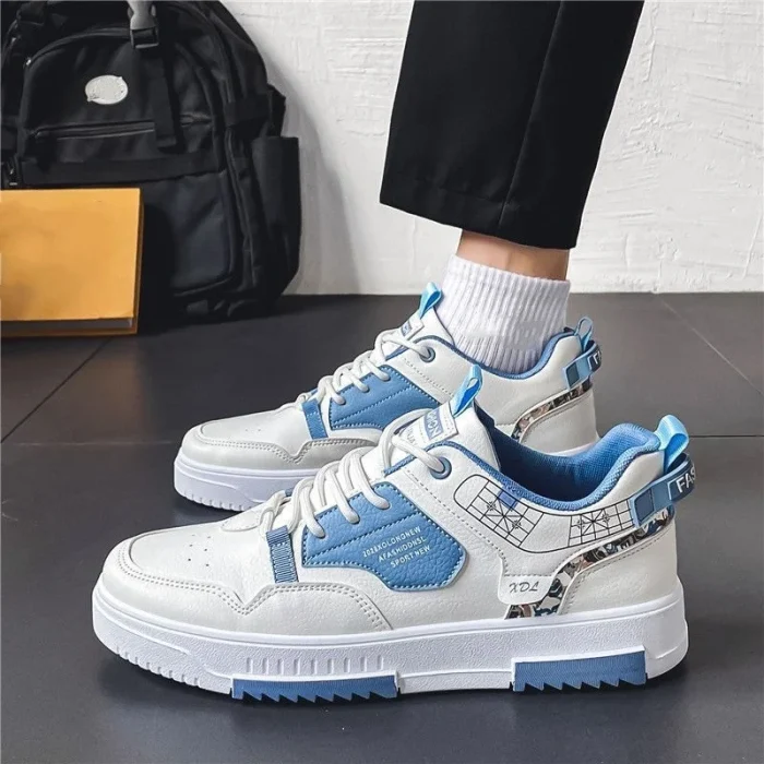 2025 New Trend Men's Casual Sneakers Low-Top Leather Soccer Shoes for Teenager Stylish Sports Comfortable Basketball Shoes - Image 3