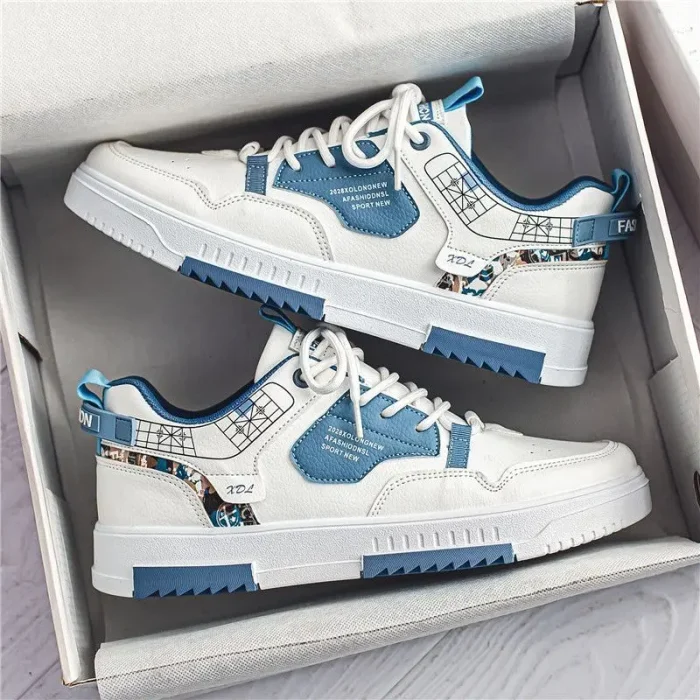 2025 New Trend Men's Casual Sneakers Low-Top Leather Soccer Shoes for Teenager Stylish Sports Comfortable Basketball Shoes - Image 5