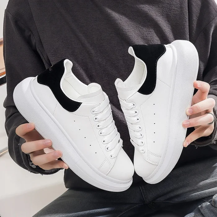 2025 Hot Selling Sneakers Women White Height Increasing Walking Style Casual Shoes Sneakers for Couple - Image 3