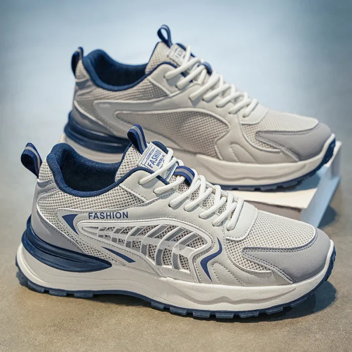 Men's Sneaker Thick Sole Basketball Shoes Breathable Mesh Sports Shoes New Autumn Style Korean Fashion for Running