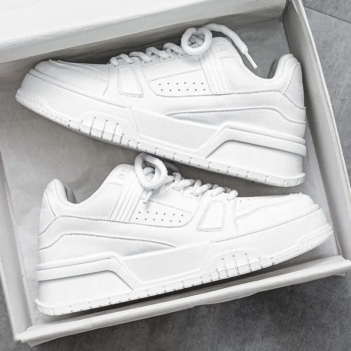 2025 Classic Men's Sneakers Summer Casual Shoes Thick Soles Non-Slip Sports Footwear in Black and White for Outdoor - Image 2