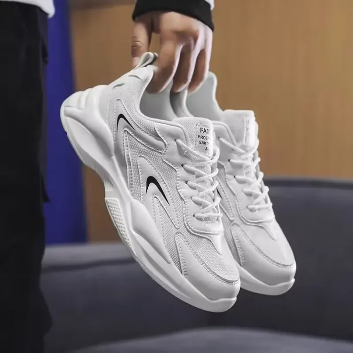 2025 New Design Men's Sneaker Breathable Thick-Soled Sport Shoes Comfortable Elastic Sole Athletic Shoes for Daily Wear - Image 6