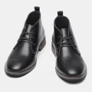 Men's Chelsea Boots Classic British Style Black Low Heel Chukka Boot Top Grain Leather Shoes for Parties and Formal Occasions