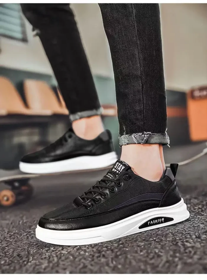 High Quality Men's Casual Shoes Flat White Sports Shoes Affordable Sneakers Trendy Slip-On Athletic Shoes for Men - Image 5