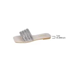 Fashion Myway Ladies' Flat Sandals - Single Band Non-Slip Summer Slippers, Boho Chic Beach Slides, Bulk Order