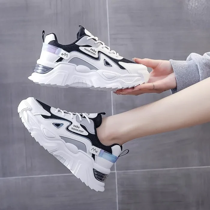 2025 Myway Women's Clunky Sneakers Breathable Mesh Casual Running Shoes Lightweight Comfortable Sports for Gym - Image 2