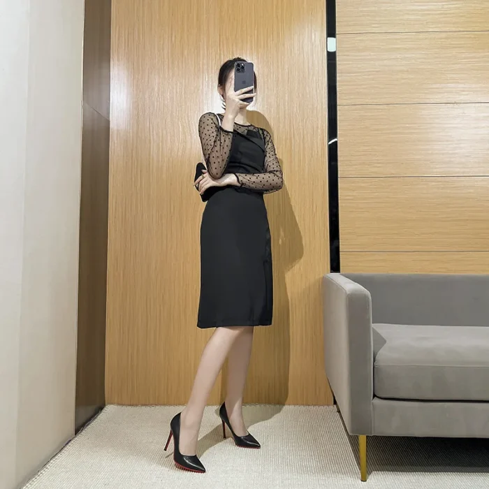 Women's Black High Heels - Professional Soft Leather Pumps with Slim Heels for Comfortable All-Day Wear, Ideal for Office - Image 6