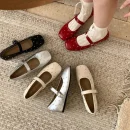 Retro Stardust Studded Ballerina Flats for Women - Spring Autumn One-Strap Mary Jane Shoes - High Quality Affordable