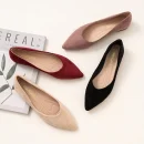 Myway 2025 Autumn Women Flat Shoes  Pointed Toe Flats Comfortable Soft Bottom Casual Shoes for Plus Sizes 41-43