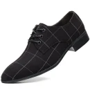 2025 Hot Selling Men's Dress Shoes Casual Canvas Leather Shoes Minimalist Gentleman Suit Shoes for Party or Wedding