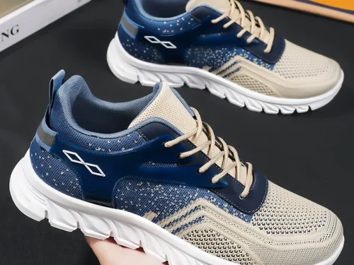 2025 Men's Running Shoes Soft Sole Breathable Casual Sneakers Fashionable Slip on Sports Shoes for Men