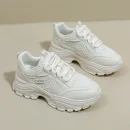 Womens Clunky Sneakers Spring New Thick Sole Casual Shoes Breathable Height Increasing Sports Footwear for Comfort and Style