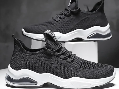 Myway New Men's Casual Sports Sneakers Thick Sole Trendy Lifestyle Shoes Lace-Up Running Gym Jogging Footwear for Men