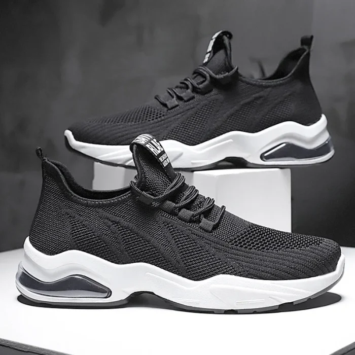 Myway New Men's Casual Sports Sneakers Thick Sole Trendy Lifestyle Shoes Lace-Up Running Gym Jogging Footwear for Men