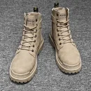 High Quality Men's Martin Boots Fall and Winter Top British Style Outdoor Motorcycle Boots Warm Leather Boots for Men